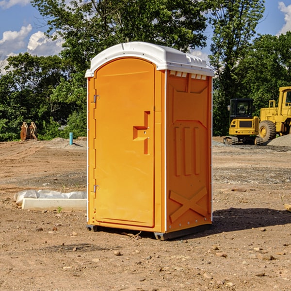 how often are the portable restrooms cleaned and serviced during a rental period in Fredonia Iowa